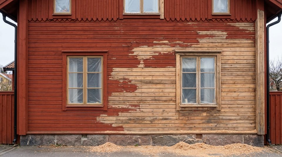 Fasadtvätt och uppskrapning